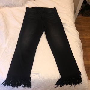 Flying monkey black fringe jeans